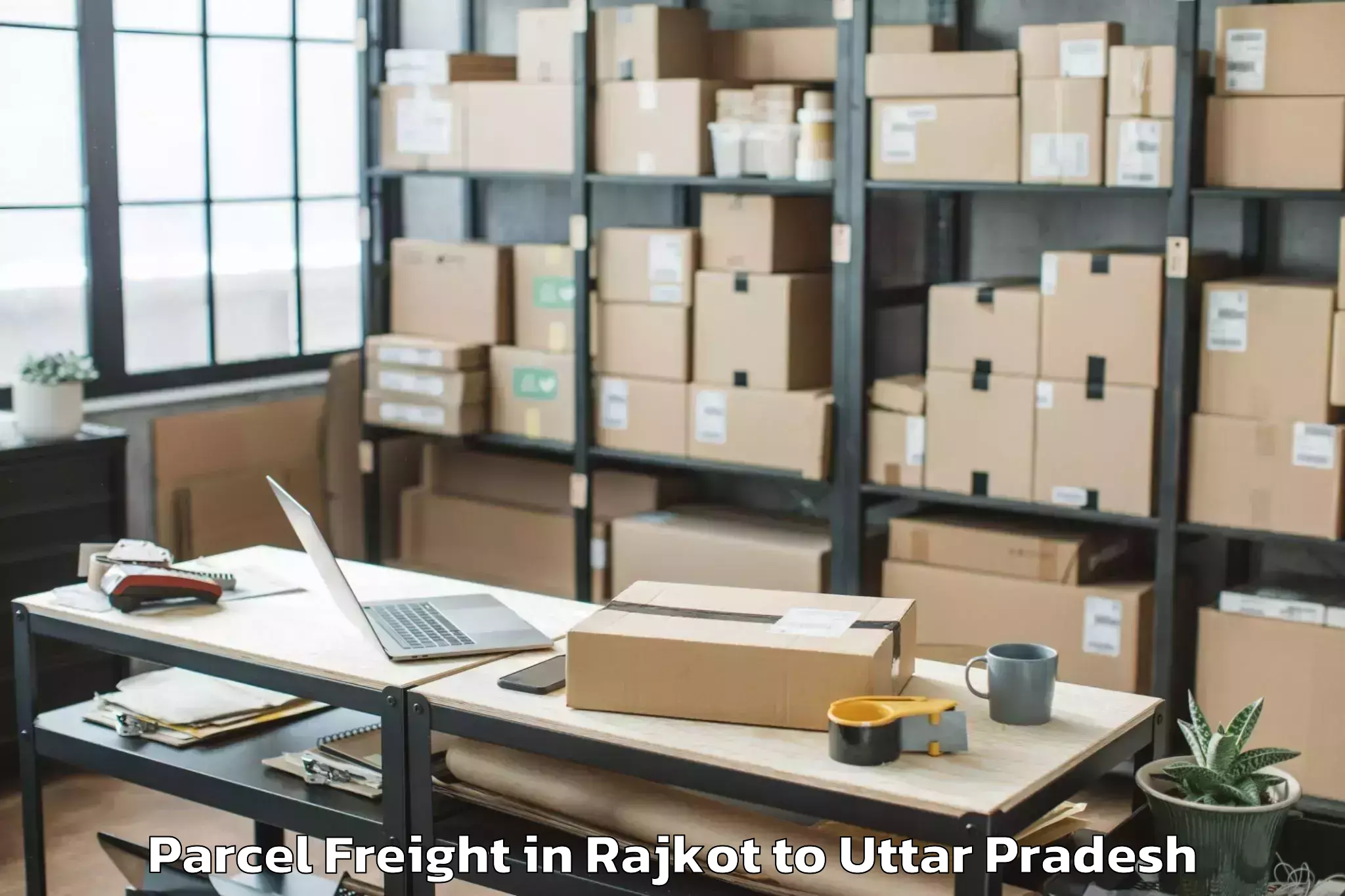 Quality Rajkot to Amity University Gautam Budh N Parcel Freight